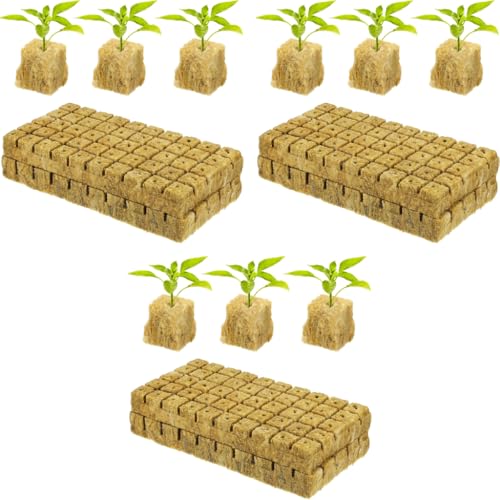 HASTHIP® 100PCS Seed Starter Rockwool Hydroponics Growing Cubes 0.98 Inches Seedling Cuttable Pad for Plant Flower Vegetable Seeds HASTHIP® 100PCS Seed Starter Rockwool Hydroponics Growing Cubes 0.98 Inches Seedling Cuttable Pad for Plant Flower Vegetable Seeds